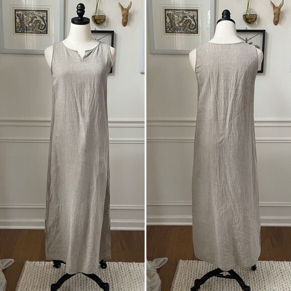 knee length dresses for ladies Blue Fog Linen Daily Apron main image 0